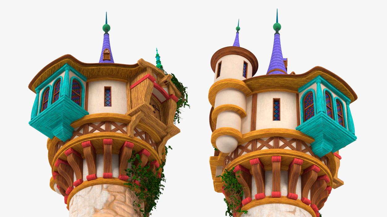 Tangled Rapunzel Tower 3D