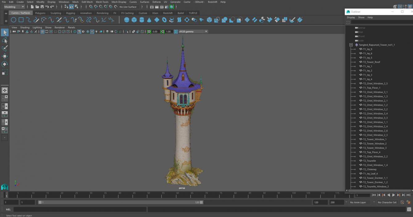 Tangled Rapunzel Tower 3D