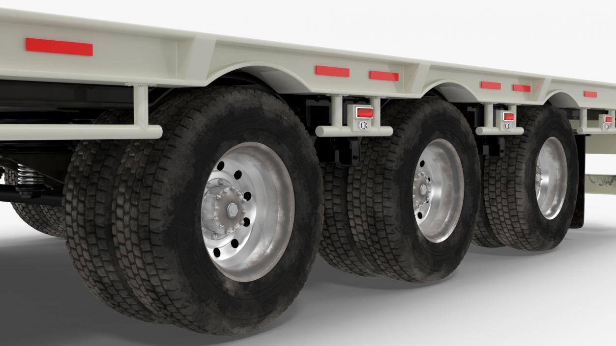 Freightliner Truck With Extendable Trailer 3D