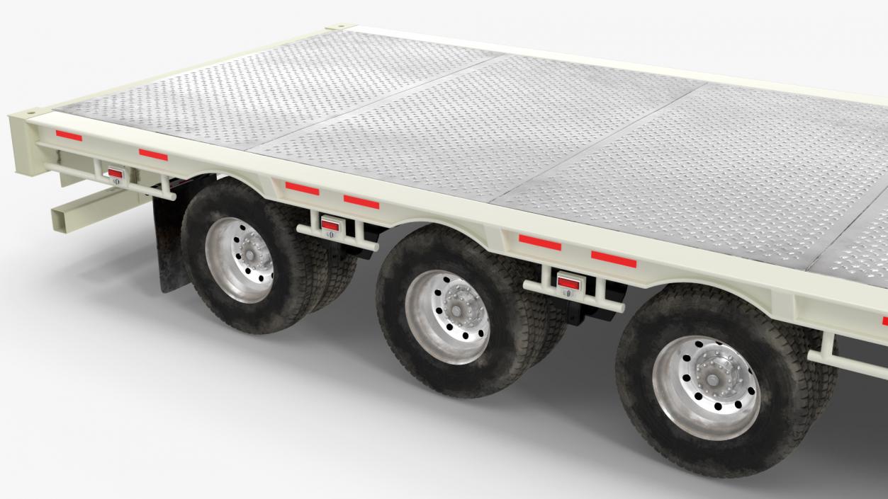 Freightliner Truck With Extendable Trailer 3D