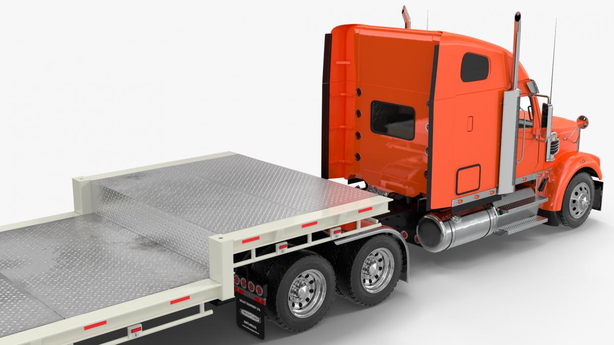 Freightliner Truck With Extendable Trailer 3D