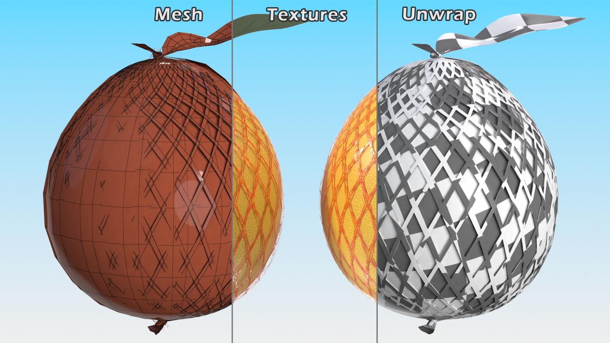 3D model Orange Pomelo Package Fur