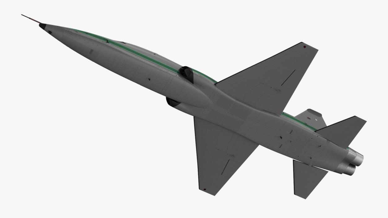 3D Supersonic Jet Trainer Grey Simple Interior model