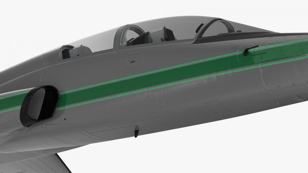 3D Supersonic Jet Trainer Grey Simple Interior model