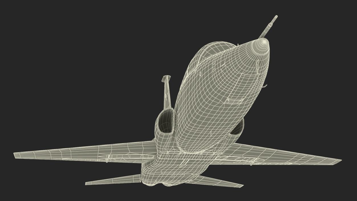 3D Supersonic Jet Trainer Grey Simple Interior model