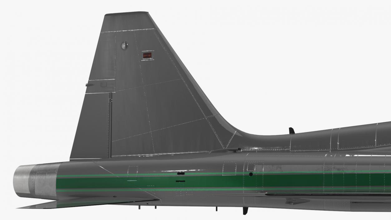 3D Supersonic Jet Trainer Grey Simple Interior model