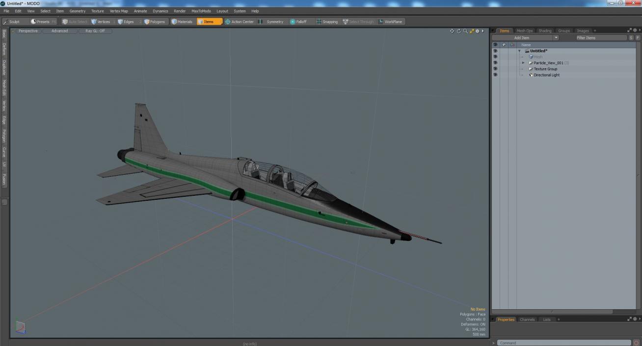 3D Supersonic Jet Trainer Grey Simple Interior model