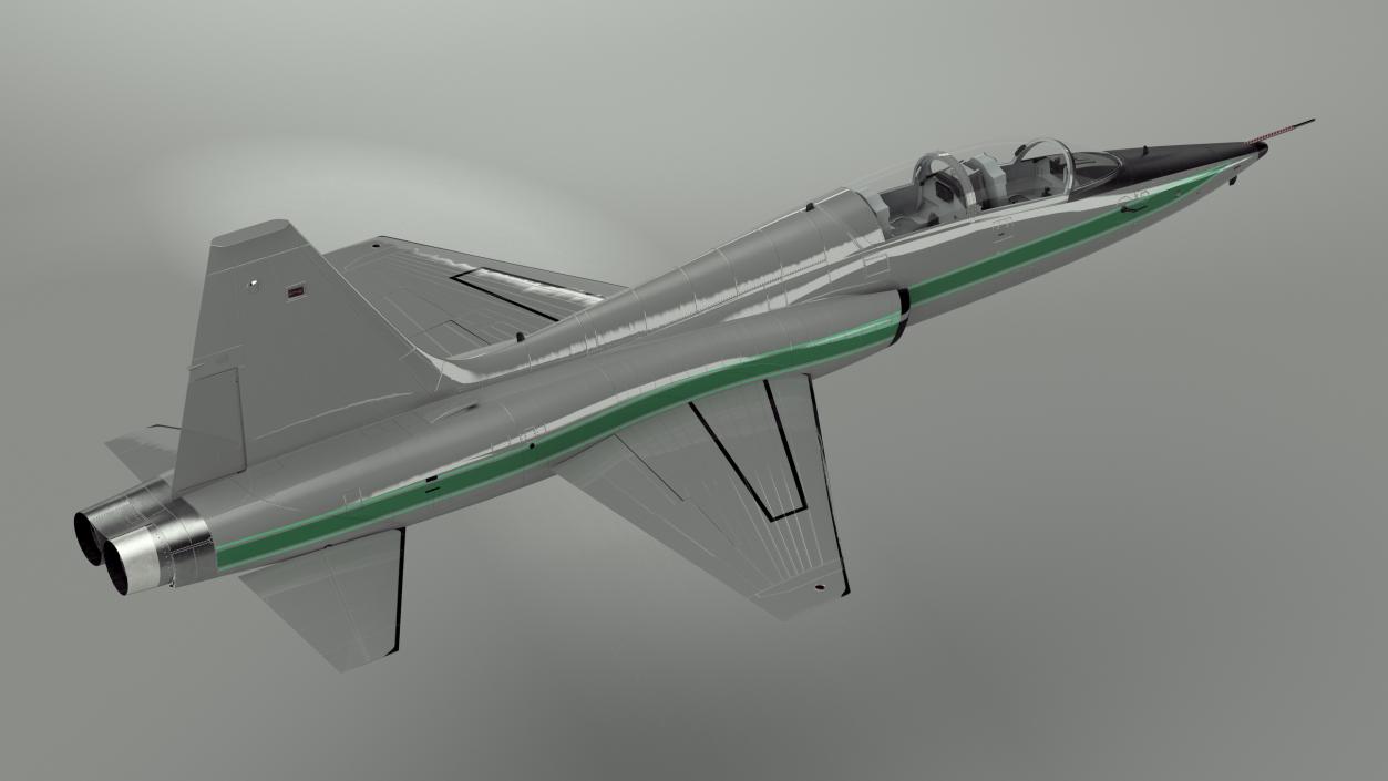 3D Supersonic Jet Trainer Grey Simple Interior model