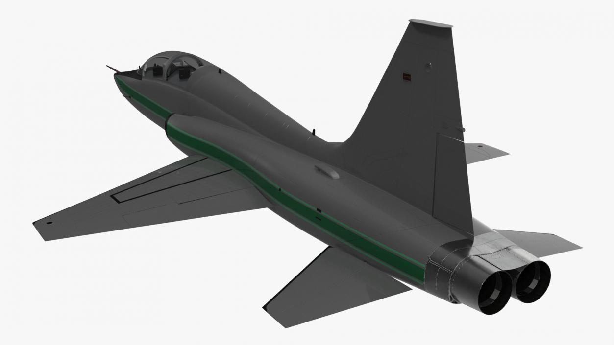 3D Supersonic Jet Trainer Grey Simple Interior model