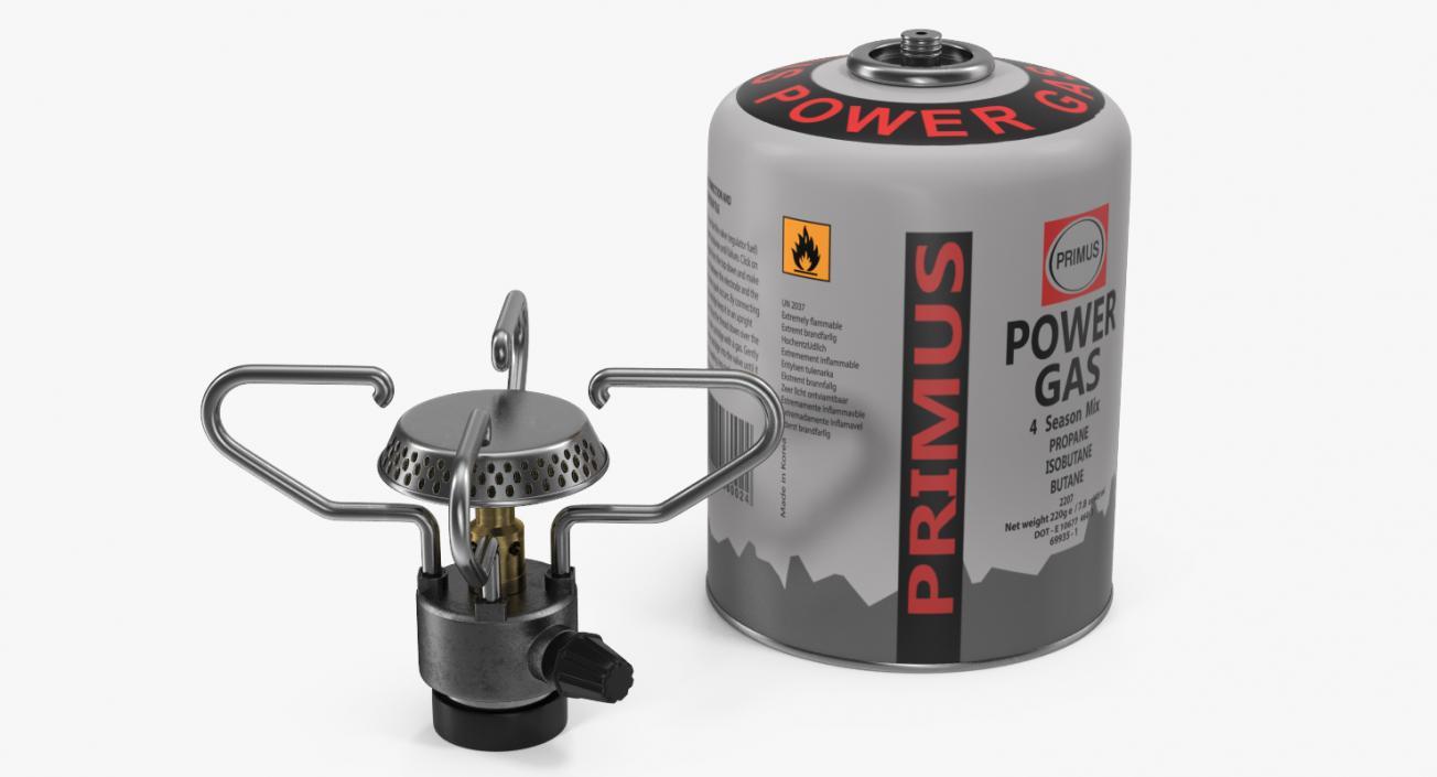 3D Gas Cylinder with Camping Stove