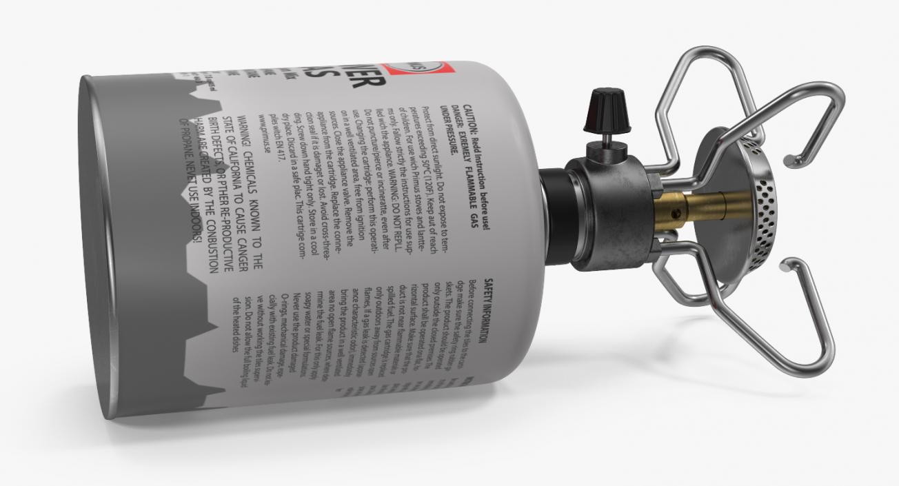 3D Gas Cylinder with Camping Stove