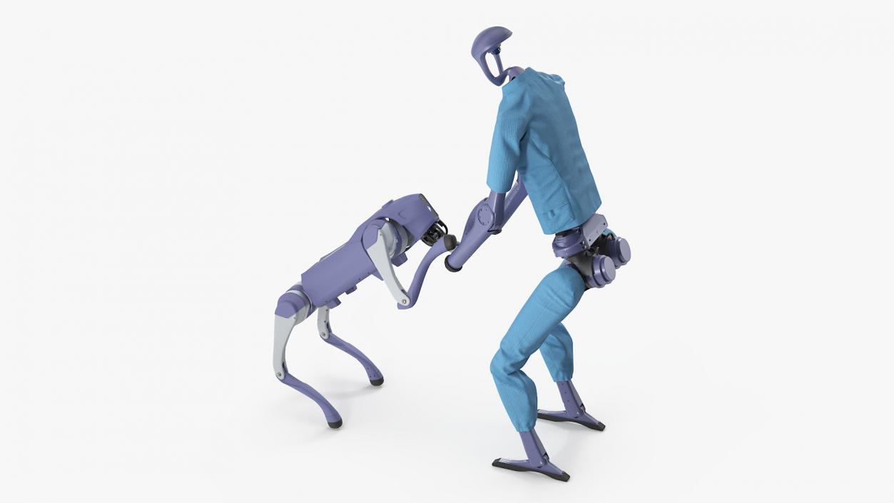 3D model Humanoid Robot Meets Robot Dog