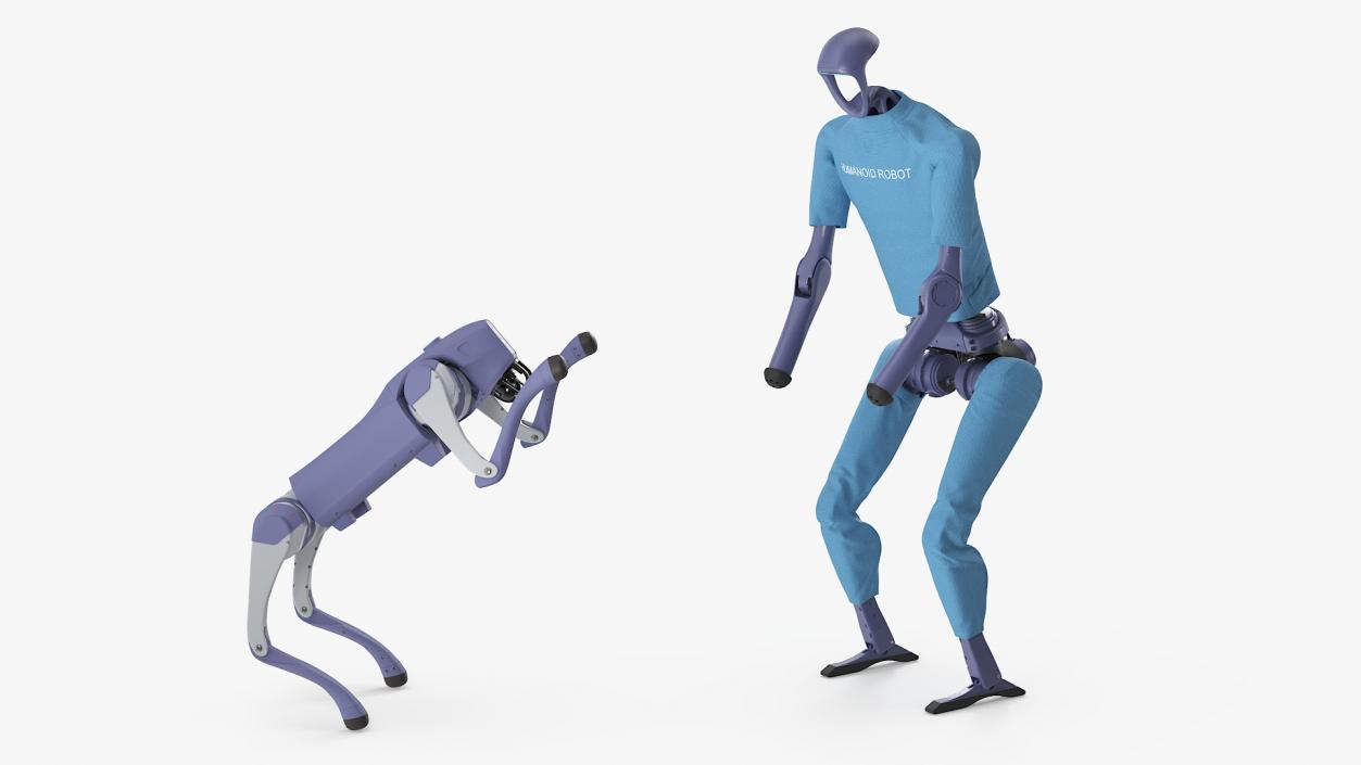 3D model Humanoid Robot Meets Robot Dog