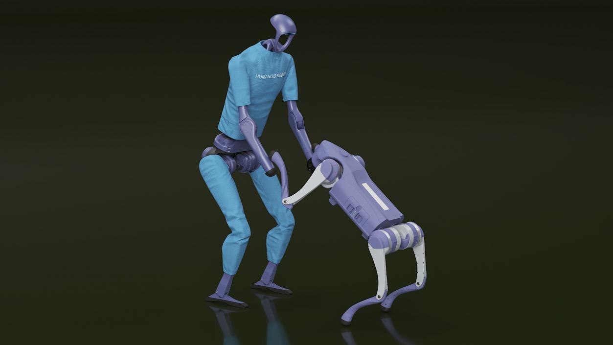 3D model Humanoid Robot Meets Robot Dog