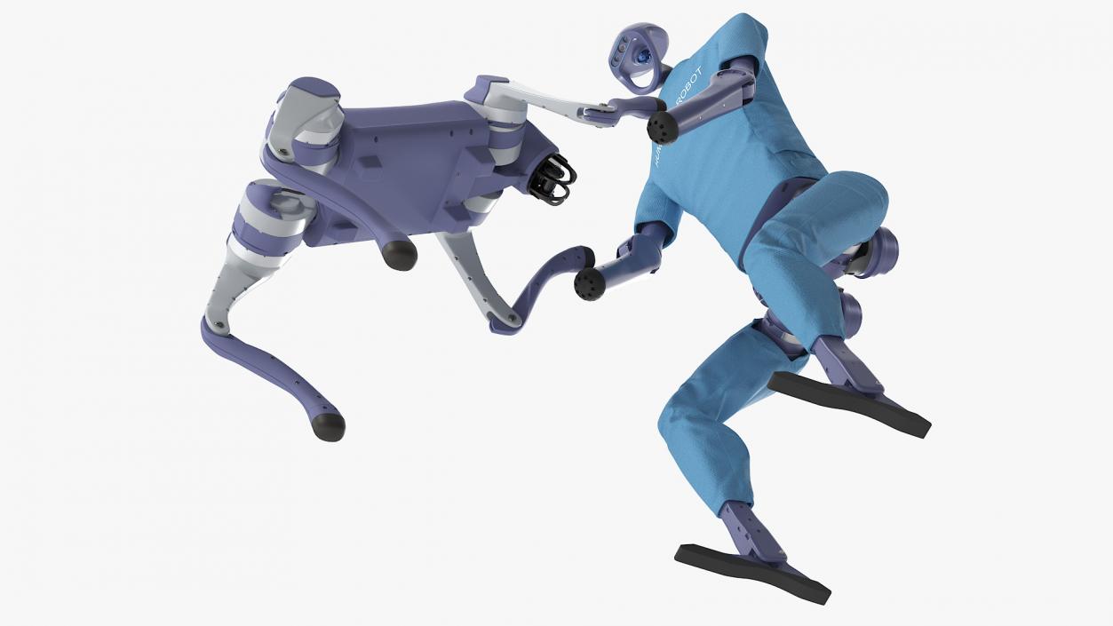 3D model Humanoid Robot Meets Robot Dog