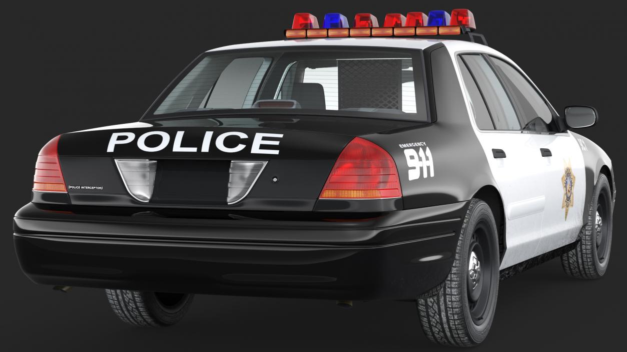 3D model Generic Police Car LVMPD Simple Interior