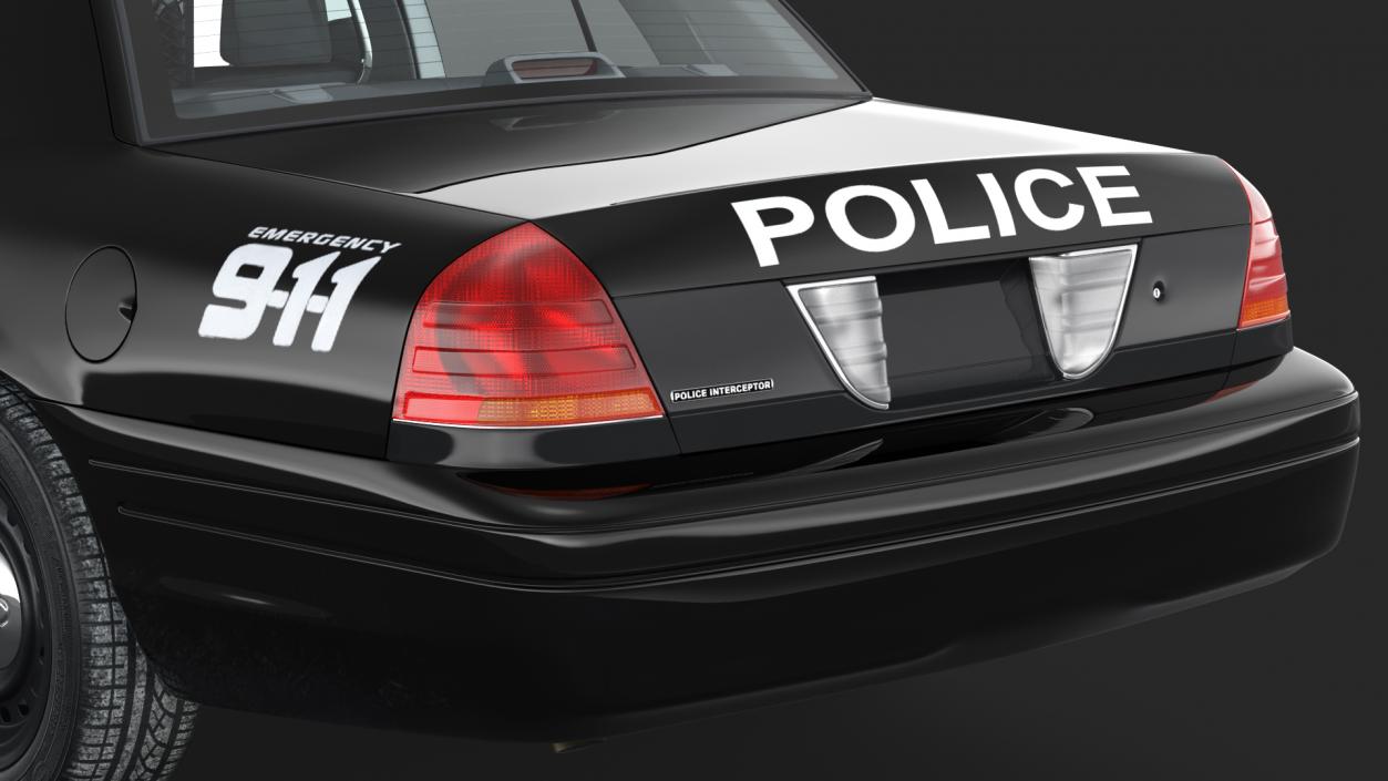 3D model Generic Police Car LVMPD Simple Interior