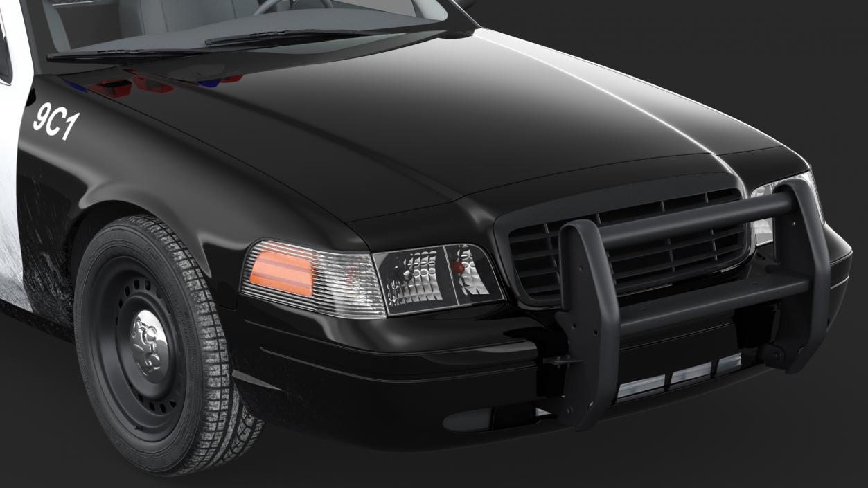 3D model Generic Police Car LVMPD Simple Interior