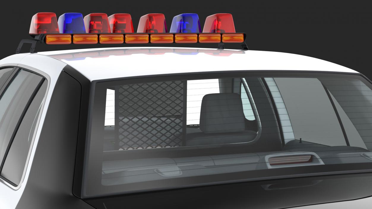 3D model Generic Police Car LVMPD Simple Interior