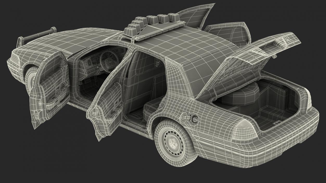 3D model Generic Police Car LVMPD Simple Interior