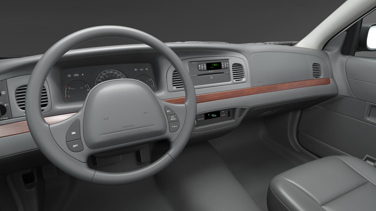 3D model Generic Police Car LVMPD Simple Interior