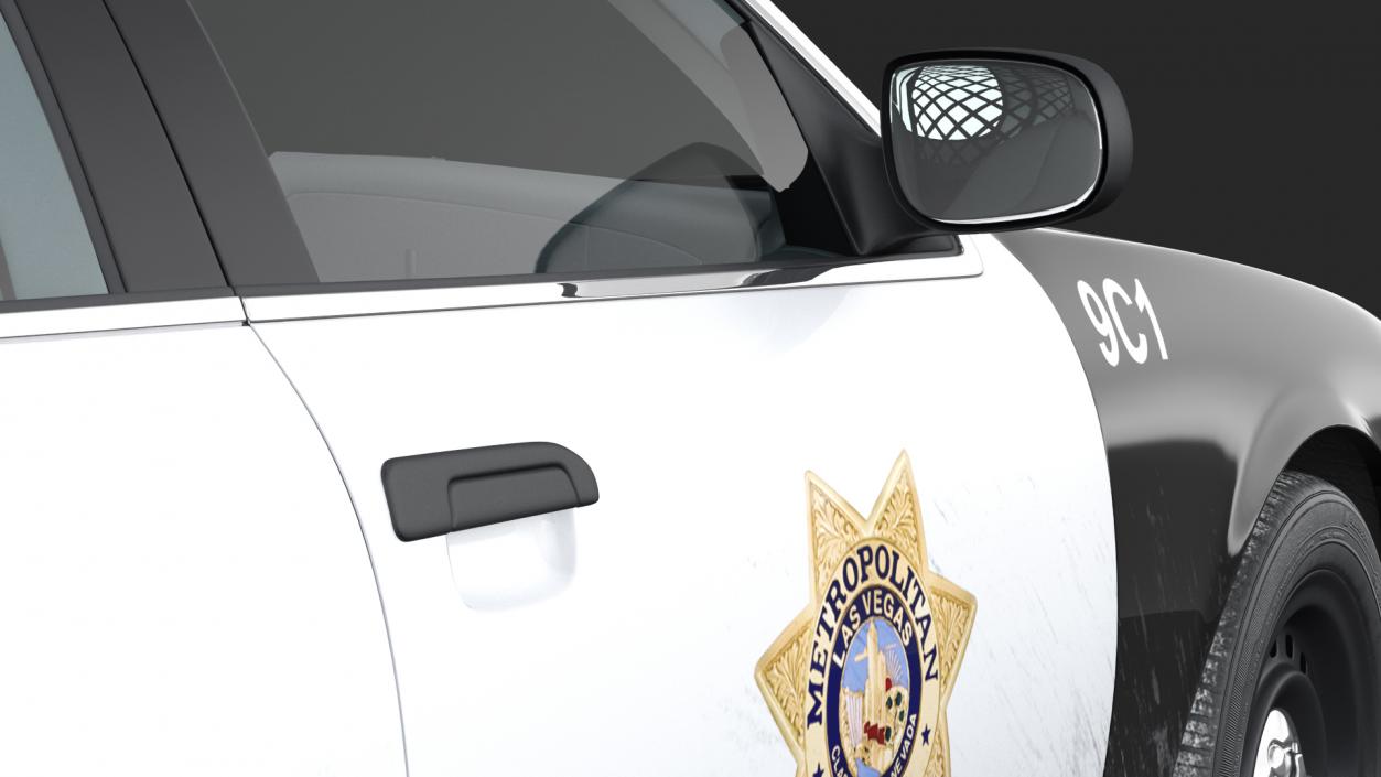 3D model Generic Police Car LVMPD Simple Interior