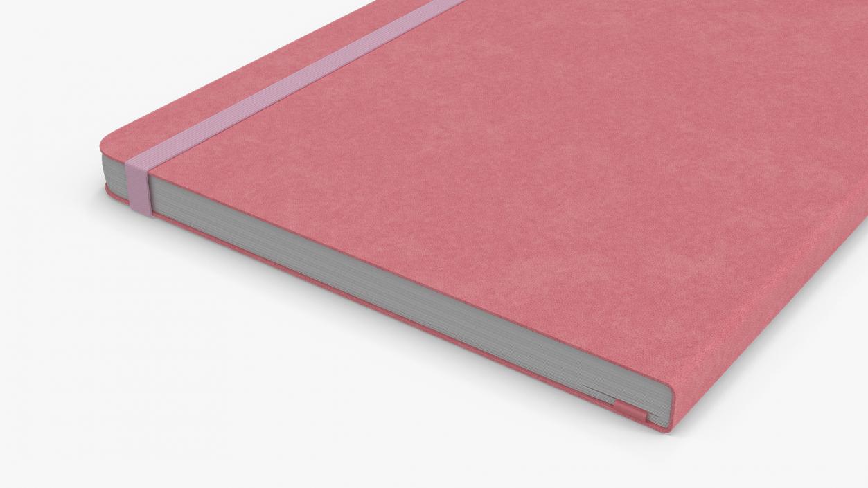 3D model Stationary Notebook with Bookmark Pink 2