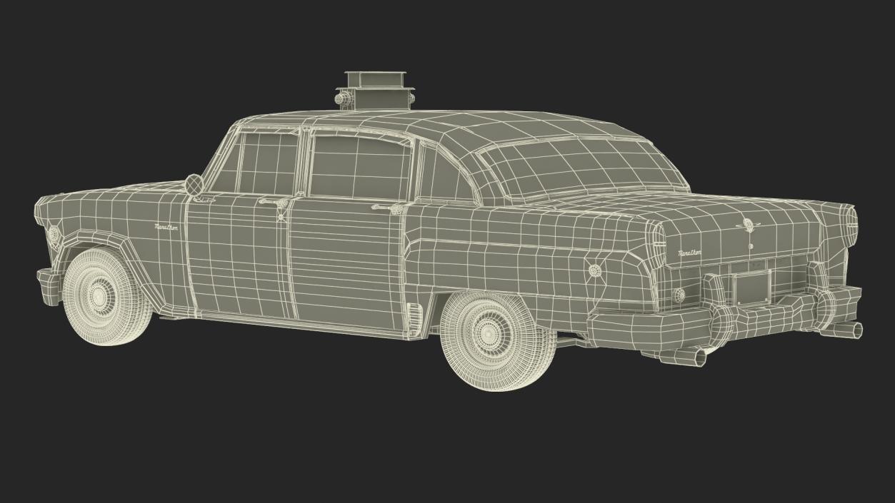 3D Classic Checker Taxi Cab 2