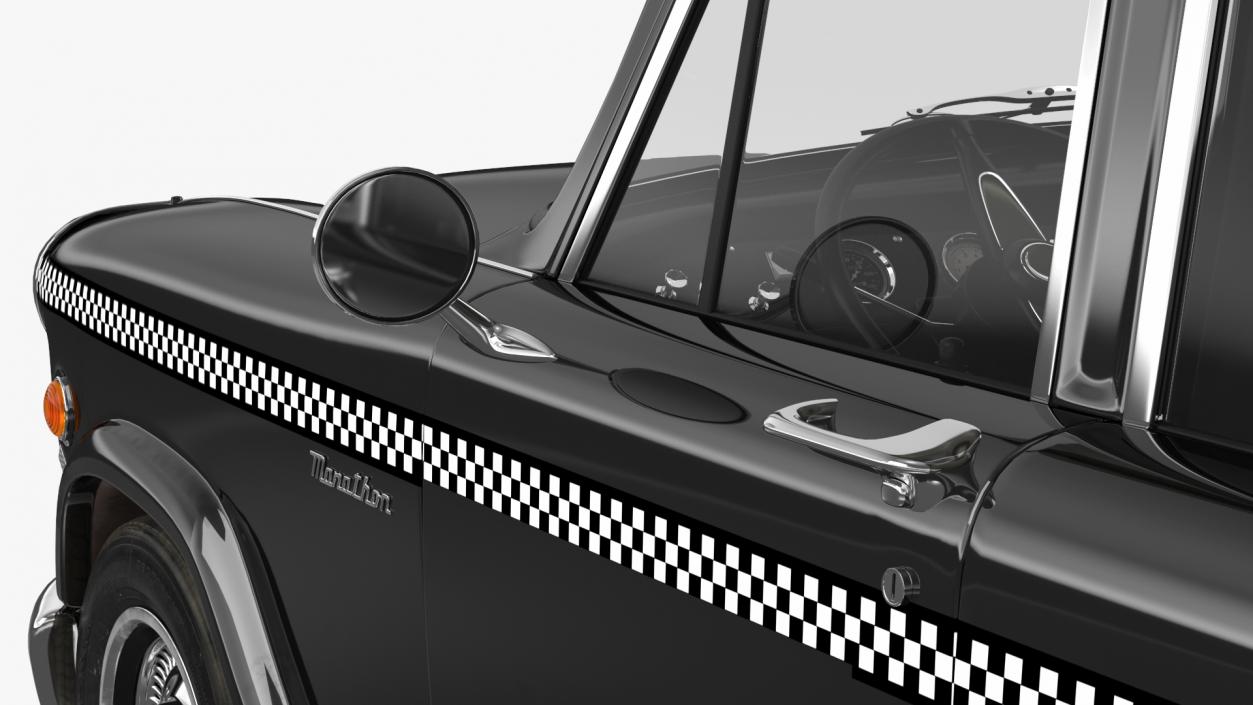 3D Classic Checker Taxi Cab 2