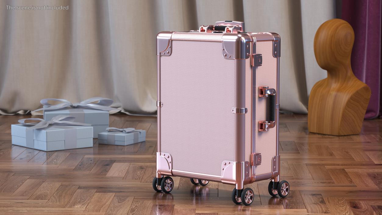 3D Professional Makeup Artist Trolley Closed Pink