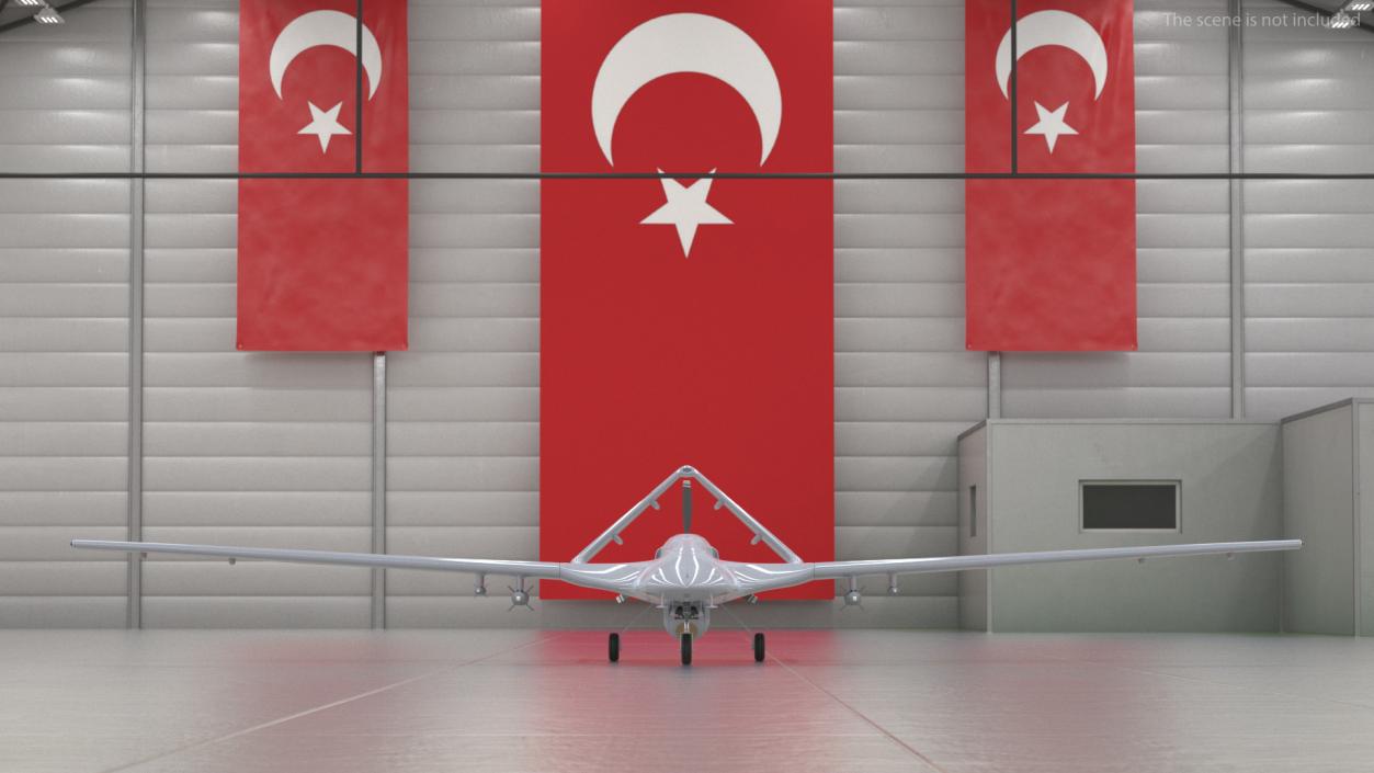 3D Bayraktar TB2 Turkish Armed Forces Rigged