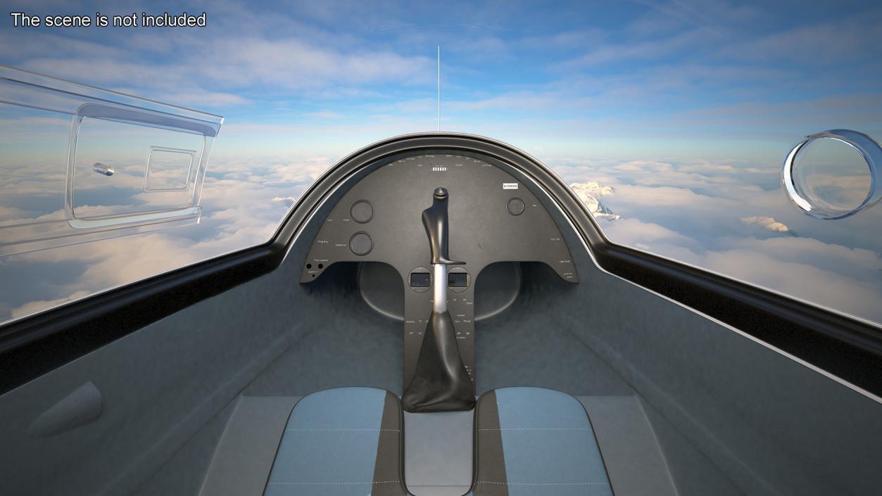 Gyroplane Autogyro White Simple Interior 2 3D