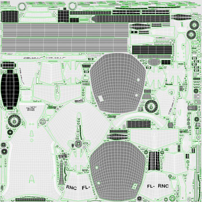 Gyroplane Autogyro White Simple Interior 2 3D