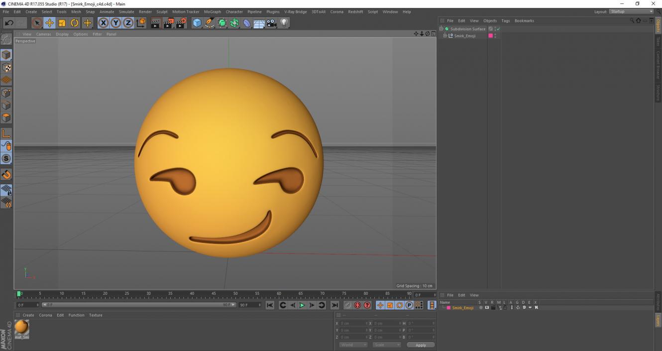 3D Smirk Emoji