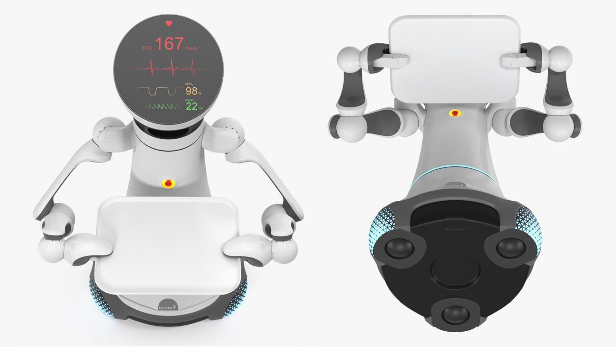 3D Careobot 4 with Medical Tray model