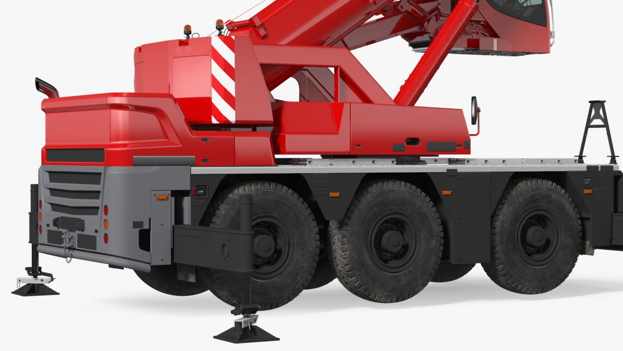 3D model Compact Mobile Crane With Load