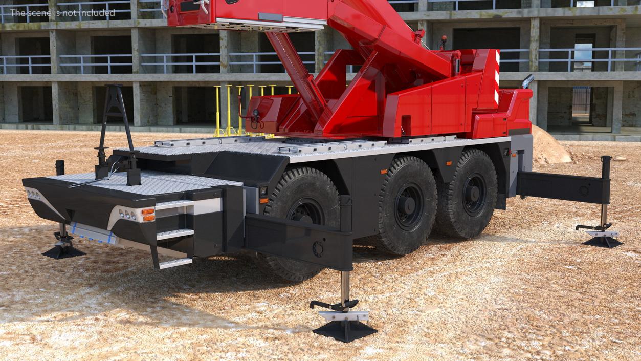 3D model Compact Mobile Crane With Load