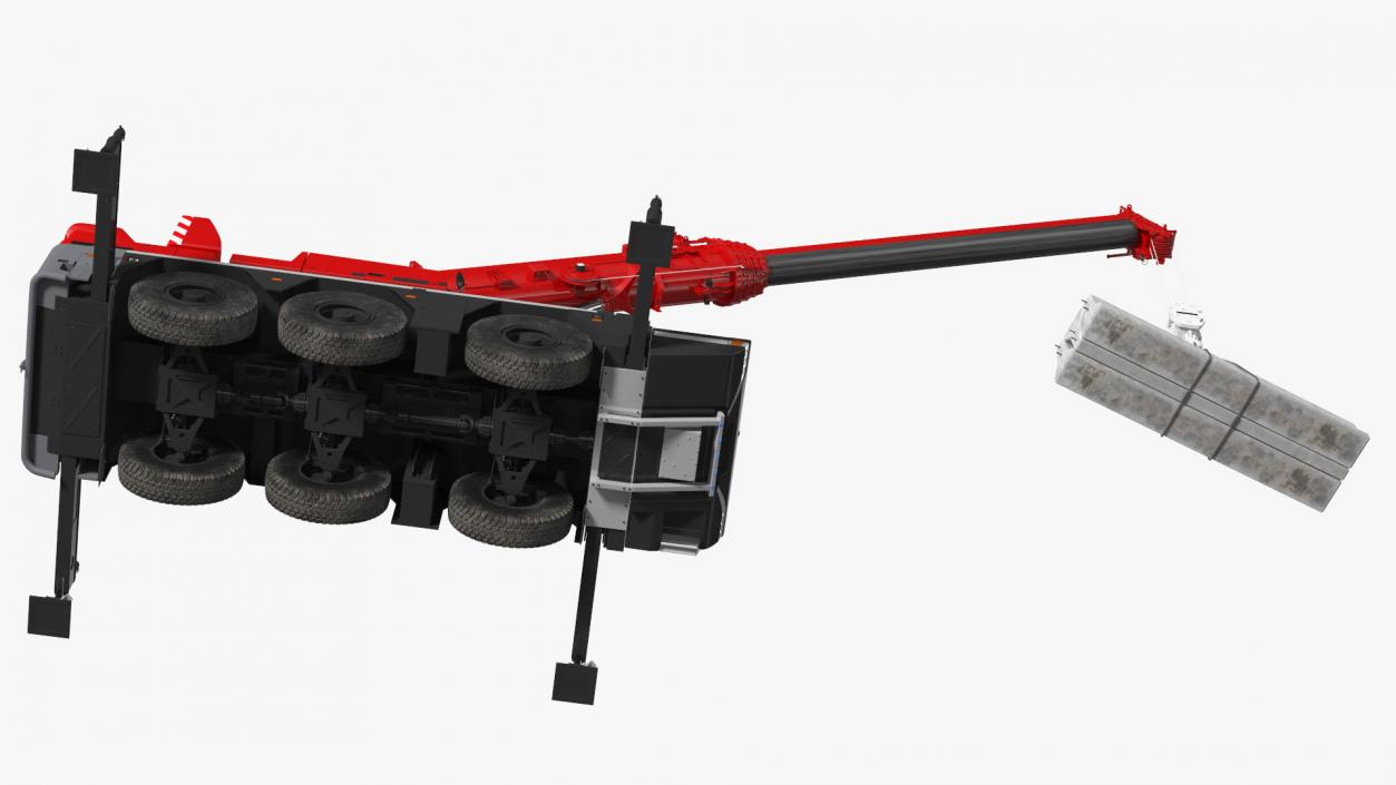 3D model Compact Mobile Crane With Load