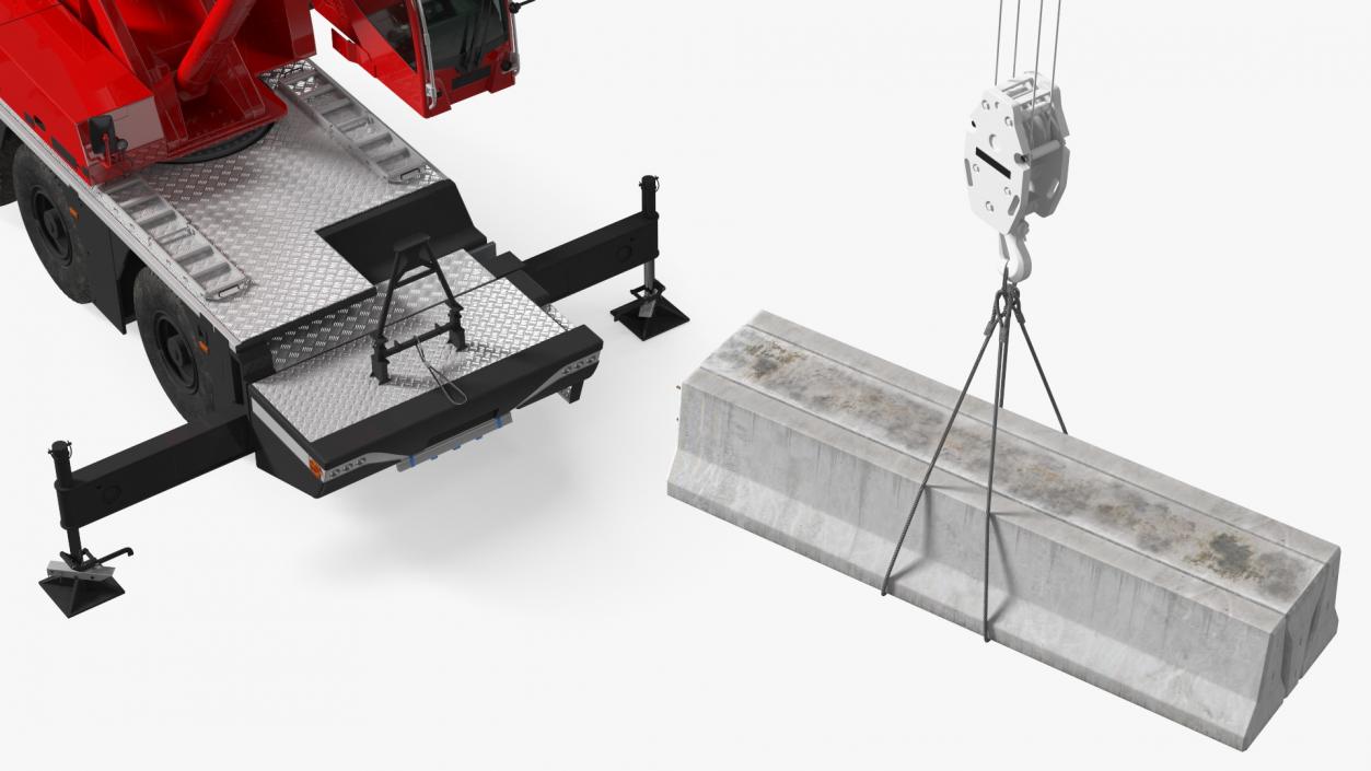 3D model Compact Mobile Crane With Load