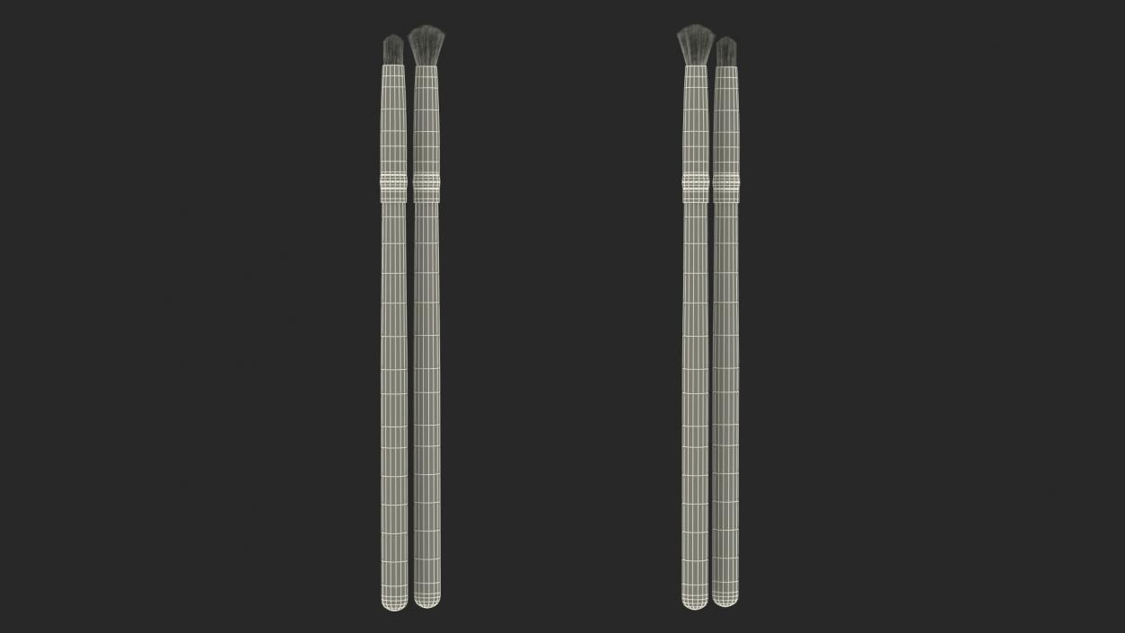 Angled Eyeshadow and Detail Brush Fur 3D