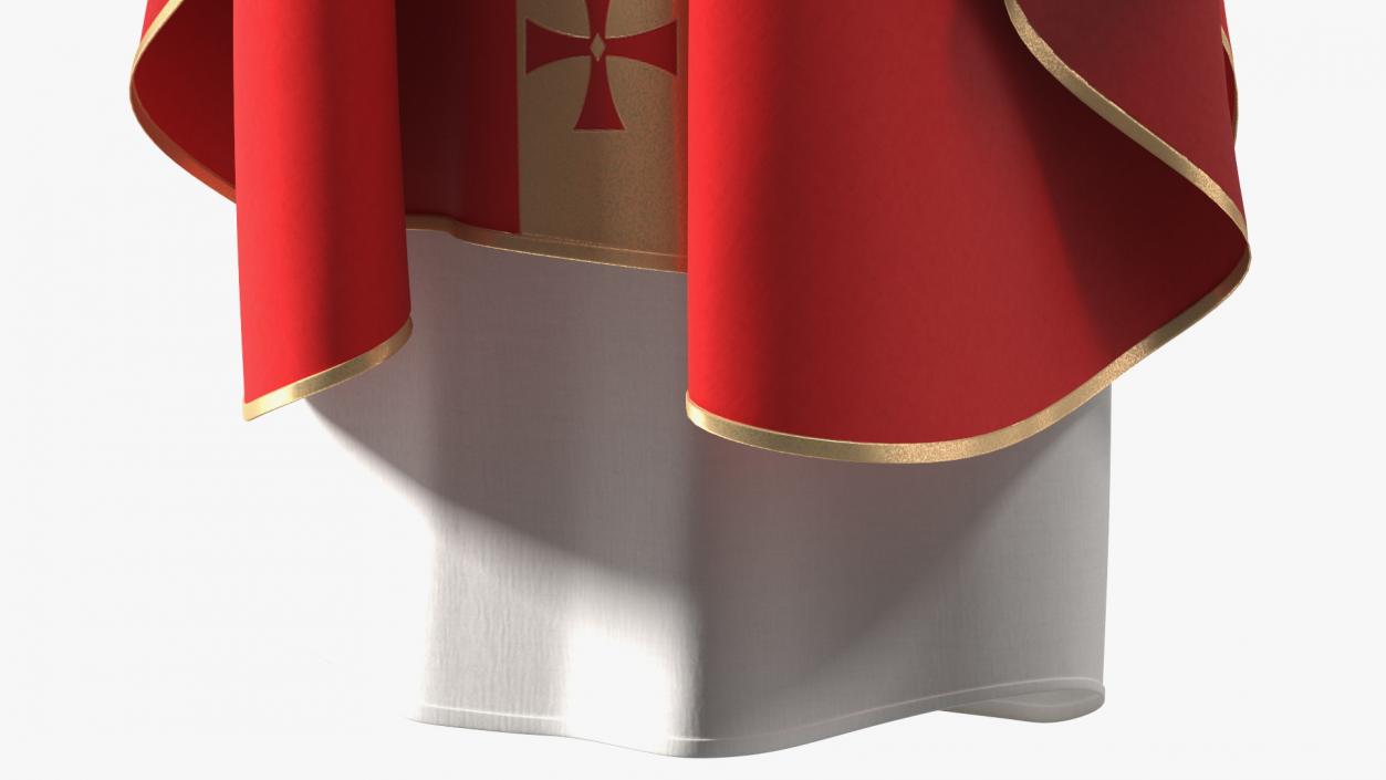 Red Gothic Chasuble 3D model