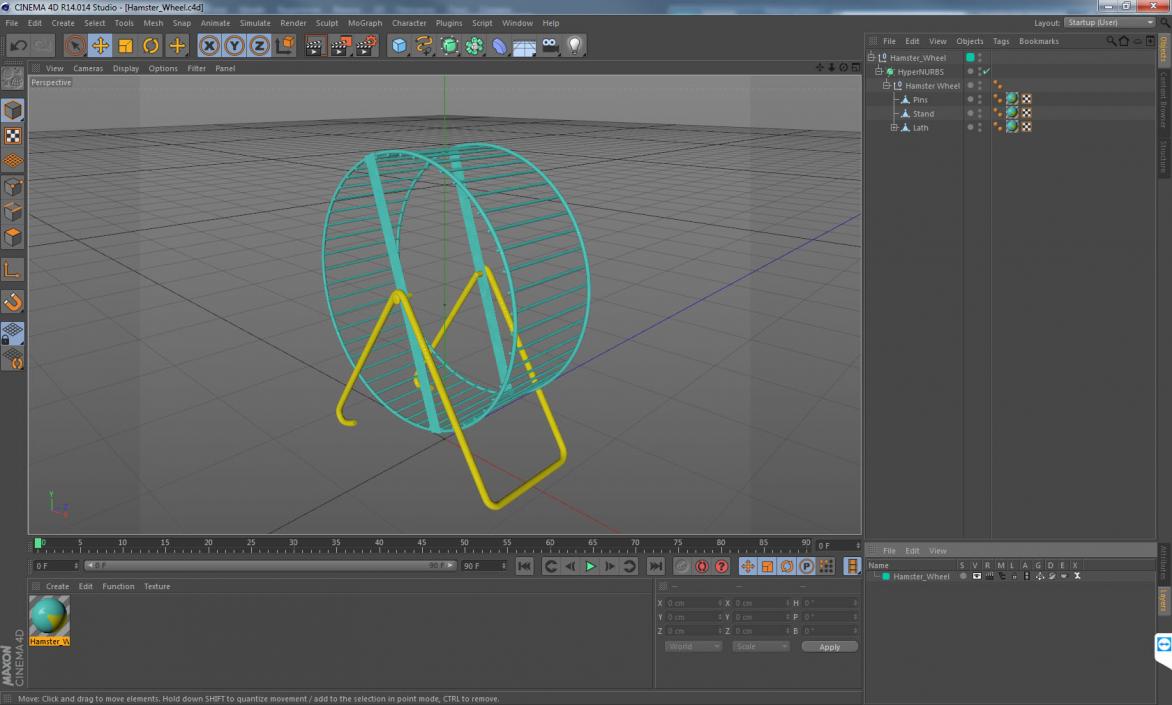 3D Hamster Wheel model