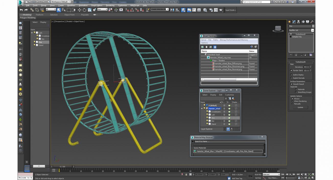 3D Hamster Wheel model