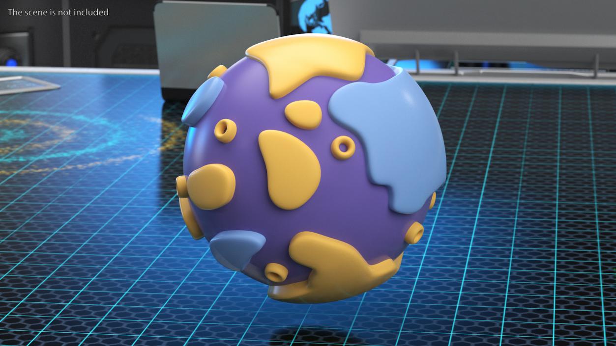 Cartoon Planet Mercury 3D