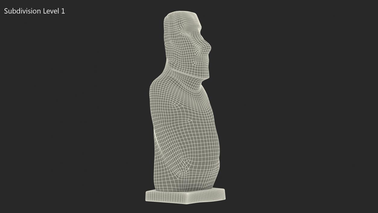 3D Moai Hoa Hakananai model