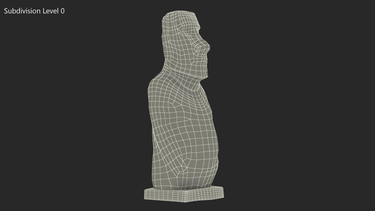 3D Moai Hoa Hakananai model