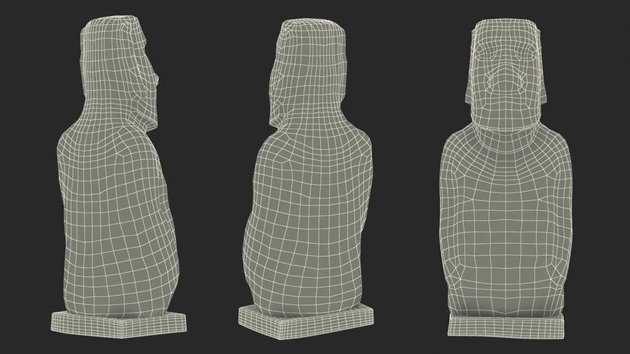 3D Moai Hoa Hakananai model