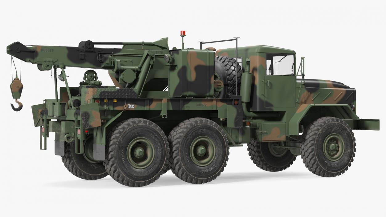 M939 Military Wrecker Green Rigged 3D model