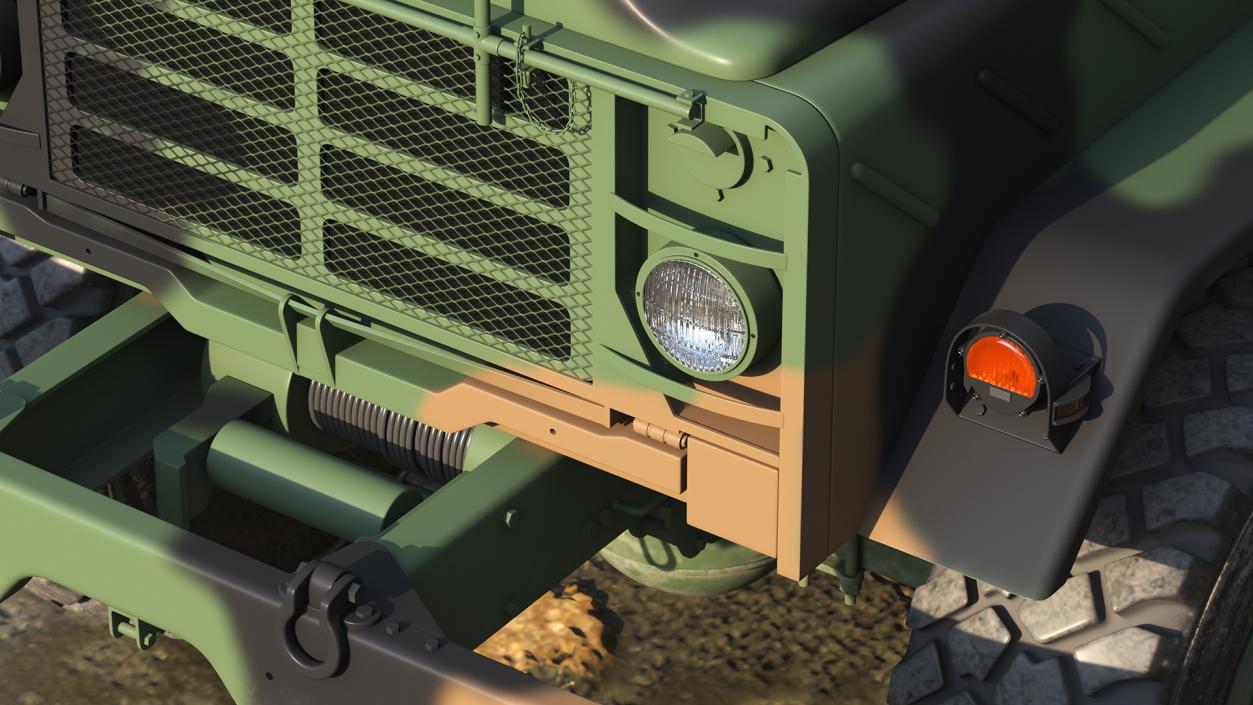 M939 Military Wrecker Green Rigged 3D model