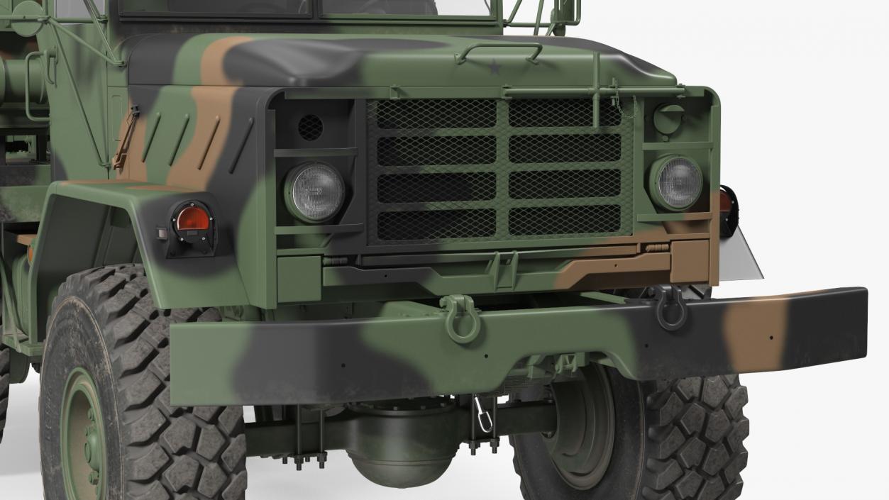 M939 Military Wrecker Green Rigged 3D model